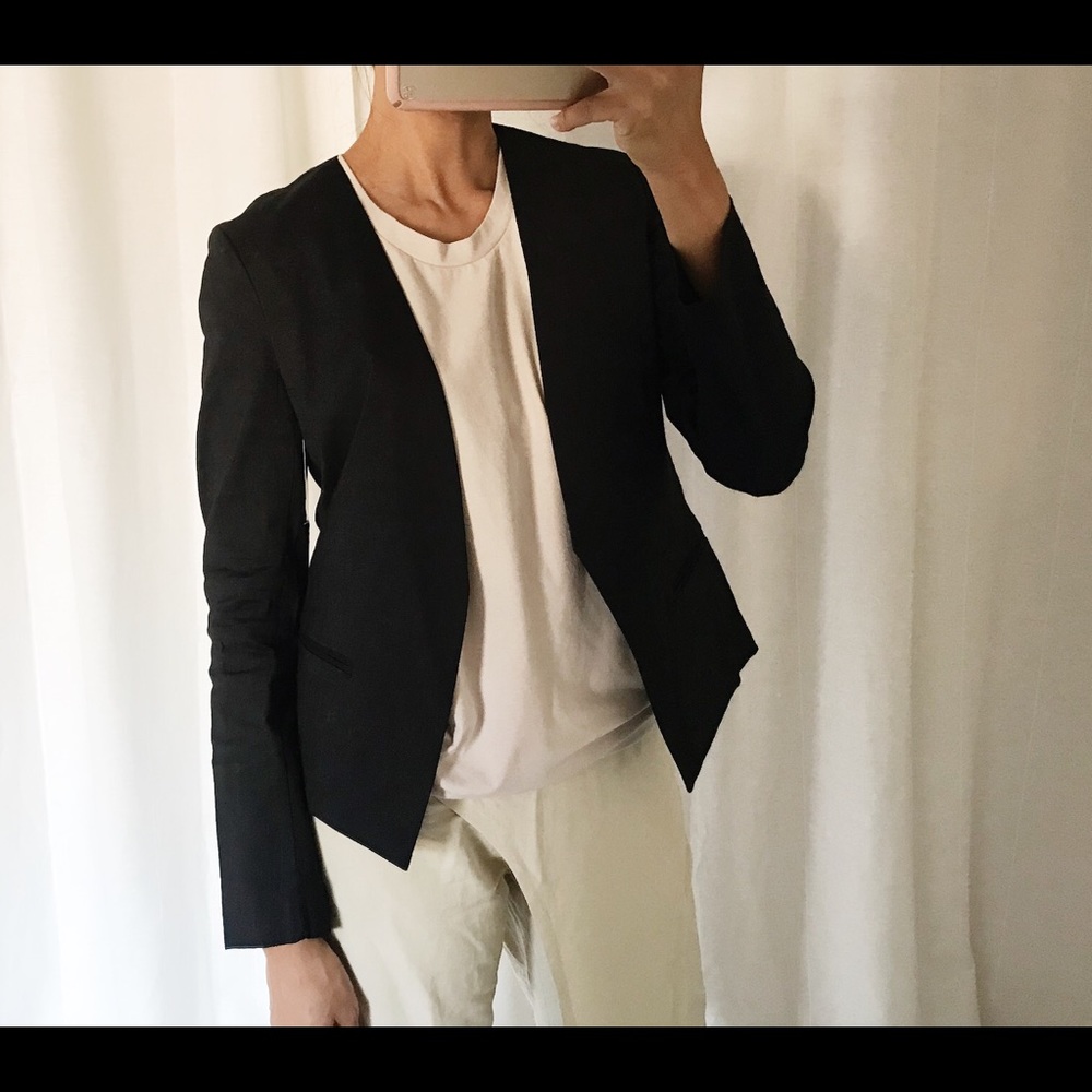 Theory Benefield crunch linen blazer size 2